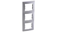 Klawisze i ramki - LEDart 3-krotna pionowa - Schneider Electric SEDNA SDN5801360, kolor aluminium - miniaturka - grafika 1
