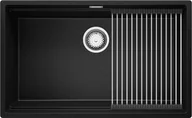 Zlewozmywaki - Zlew BRANDE SWIFT SLIM 760-80 BLACK METALLIC (czarny metalik) zwijany ociekacz ROLLMATA - miniaturka - grafika 1