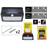 Lampy ogrodowe - LAMPA SOLARNA 38LED Z CZUJNIKIEM RUCHU I ZMIERZCHU 3 TRYBY - miniaturka - grafika 1