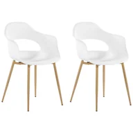 Krzesła - Beliani Zestaw 2 krzeseł biały UTICA - miniaturka - grafika 1