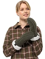 Rękawiczki - Jack Wolfskin HIGHLOFT Knit Mitten W rękawiczki damskie, Island Moss, S, Moss island, S - miniaturka - grafika 1