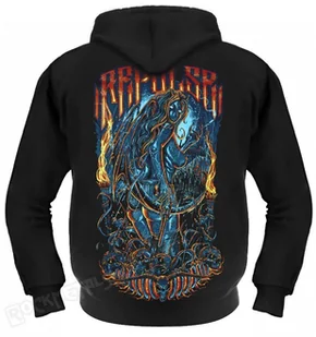 bluza THE DEVIL REJECT czarna, rozpinana z kapturem-M - Bluzy męskie - miniaturka - grafika 1