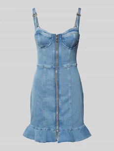 Sukienka mini z imitacji denimu model ‘MARCELA’ - Sukienki - miniaturka - grafika 1