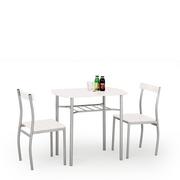 Stoły z krzesłami - Zestaw Stół i 2 Krzesła Lance Biały Halmar - miniaturka - grafika 1