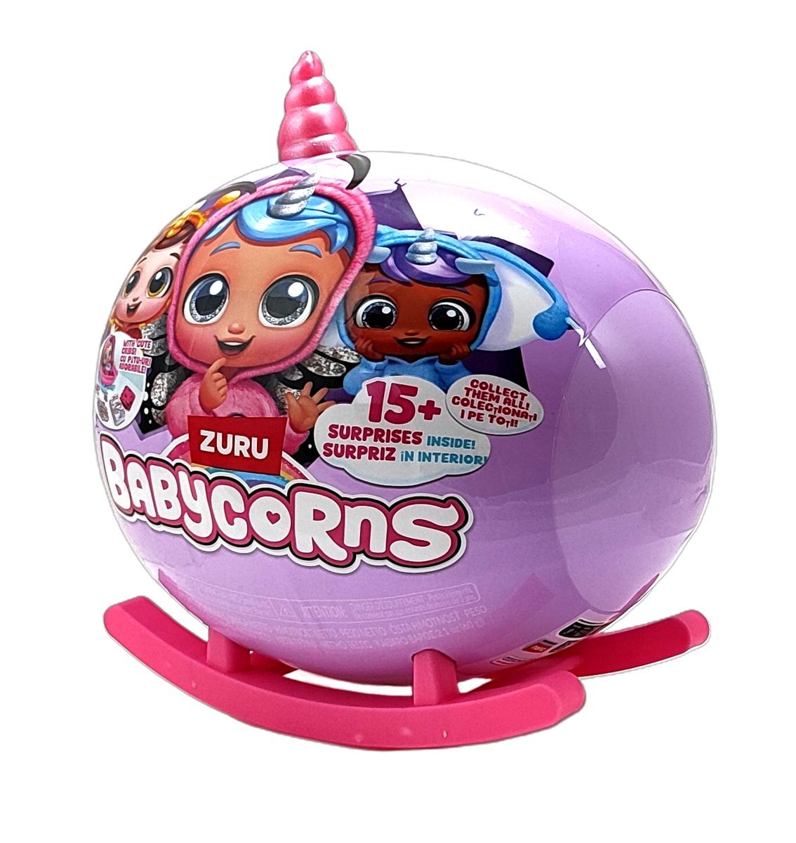 Fioletowe jajko Zuru Babycorns - różowy róg
