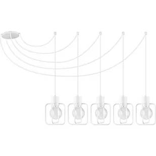 Sigma Lampa wisząca AURA 5 ozdobny biały żyrandol 31119 - Lampy sufitowe - miniaturka - grafika 1