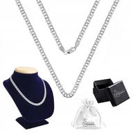 Łańcuszki - Łańcuszek srebrny pr. 925 Splot Rombo Rombus do Wisiorków 60 cm x 3.5 mm - miniaturka - grafika 1