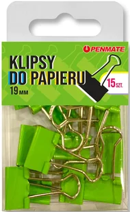 Klipsy do papieru Penmate Zielone 19 mm TT8324 - Pinezki - miniaturka - grafika 2