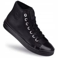 Trampki damskie - TRAMPKI damskie BUTY ZIMOWE ocieplane BIG STAR wysokie OO274936 czarne 37 - miniaturka - grafika 1