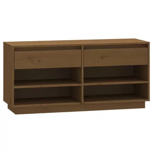 Lumarko Szafka na buty, miodowy brąz, 110x34x52 cm, lite drewno sosnowe - Szafki na buty - miniaturka - grafika 3