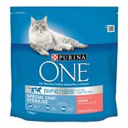 Sucha karma dla kotów - PURINA ONE Sterilized Cat Salmon, Pszenica - 1,5 kg - miniaturka - grafika 1