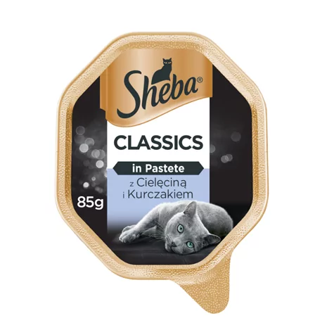Sheba Classics 85g z Cielęciną i Kurczakiem mokra karma dla kotów w pasztecie 42564-uniw