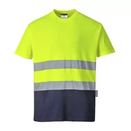 Odzież robocza - T-shirt dwukolorowy ostrzegawczy Żółty Granat XL - miniaturka - grafika 1