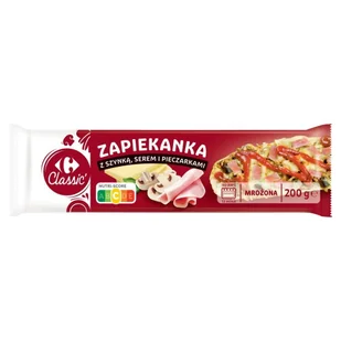 Carrefour Classic Zapiekanka z szynką serem i pieczarkami 200 g - Dania mrożone - miniaturka - grafika 1