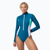 Stroje kąpielowe - Strój pływacki jednoczęściowy damski Speedo Zip Colorblock - miniaturka - grafika 1