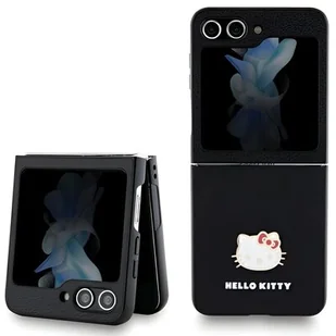 Oryginalne Etui SAMSUNG GALAXY Z FLIP 5 Hello Kitty Hardcase Metal Logo Kitty Head (HKHCZF5PGHDLMK) czarne - Etui i futerały do telefonów - miniaturka - grafika 1