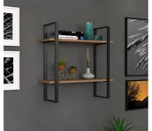 Półki do salonu - Półka ścienna BUBA 70x70 cm brąz/antracyt - miniaturka - grafika 1