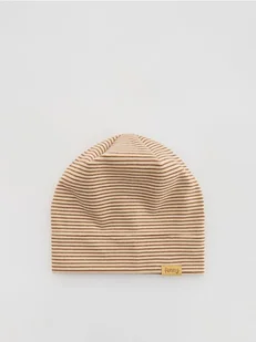 Reserved - Czapka z wiskozą - beżowy - Czapki damskie - miniaturka - grafika 1