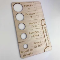 Gadżety dla niej i dla niego - Miarka męskości śmieszny prezent na osiemnastkę, urodziny, imieniny, dzień chłopaka z imieniem - miniaturka - grafika 1