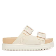 Klapki i japonki damskie - Klapki Melissa Melissa Cozy M Lover Platform Ad M 35977 Beżowy - miniaturka - grafika 1