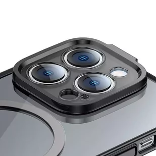 Zestaw ochronny Baseus Glitter przeźroczyste etui magnetyczne i szkło hartowane do iPhone 14 Pro (czarny) - Etui i futerały do telefonów - miniaturka - grafika 4