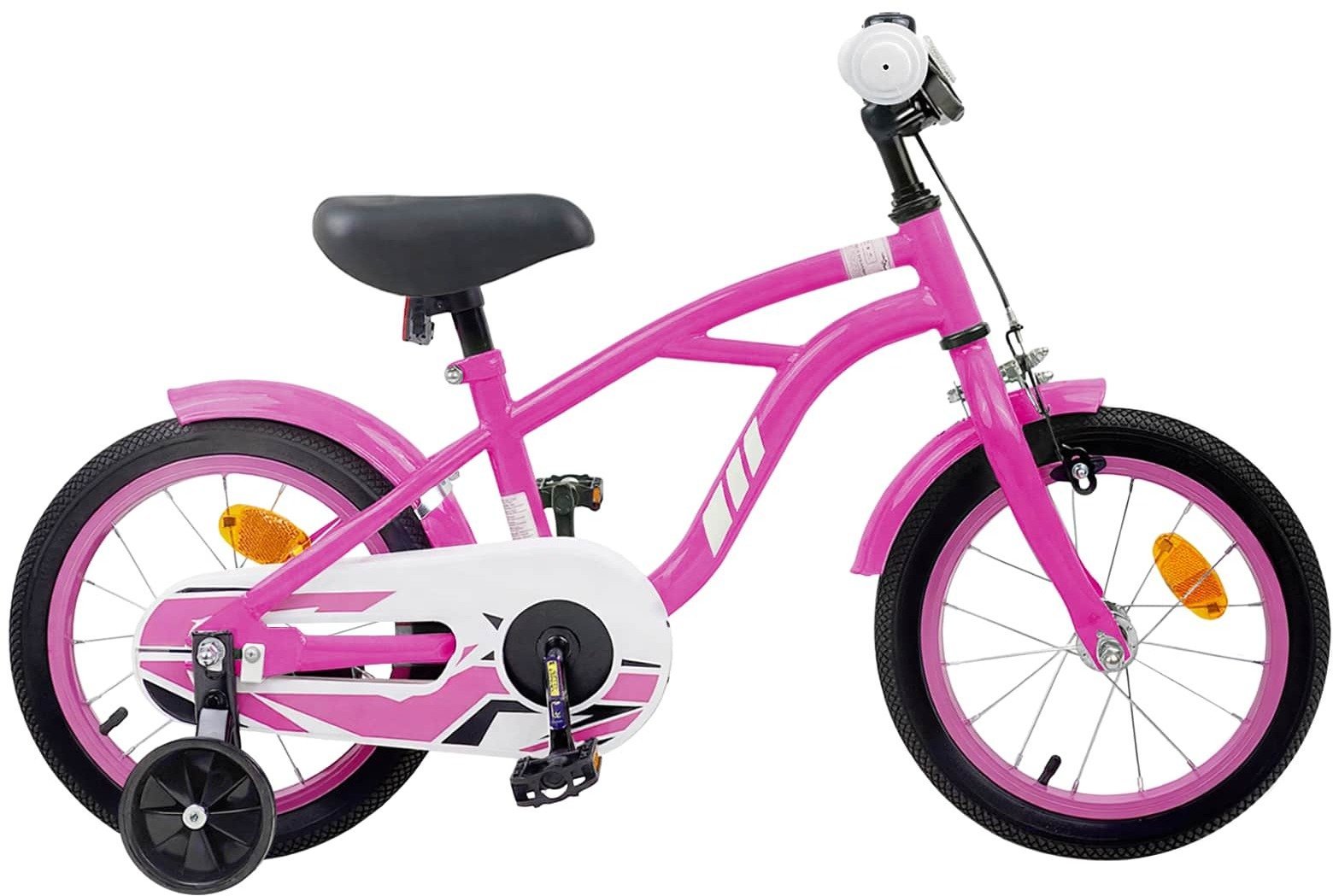 vidaXL vidaXL Rower Dziecięcy 16 Cali dla dzieci w wieku 4-6 lat Ciemny Róż