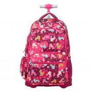 Plecaki szkolne i tornistry - Plecak na kółkach 25L ROLLER, różowy - miniaturka - grafika 1