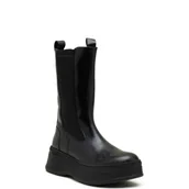 Sztyblety damskie - Calvin Klein Skórzane sztyblety - miniaturka - grafika 1