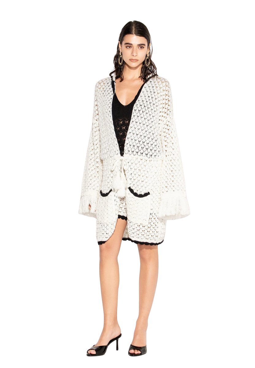 CARDIGAN LUNGO damskie Akep CON CAPPUCCIO