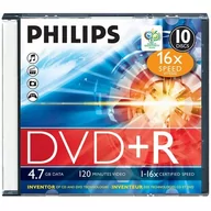 Nośniki danych - Philips Płyta DVD+R 4.7 GB Slim - miniaturka - grafika 1