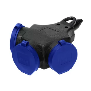 Rozgałęźnik bryzgoszczelny i odporny na uderzenia, IP44, 3x2P+Z, 16A, 230V AC OR-AE-13209 - Przedłużacze i rozgałęźniki - miniaturka - grafika 2