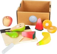 Zabawy w naśladowanie dorosłych - Drewniane owoce do krojenia z deską kuchenną Small Foot - miniaturka - grafika 1