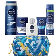 Zestawy kosmetyków męskich - Nivea Men Protect & Care Zestaw Prezentowy Dla Mężczyzn Kosmetyczka - miniaturka - grafika 1