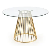 Stoły - Okrągły szklany stół glamour N4-M54 - miniaturka - grafika 1