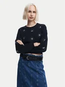 Bluzy damskie - Desigual Bluza Joya 24WWSK32 Czarny Regular Fit - miniaturka - grafika 1