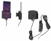 Uchwyty samochodowe do telefonów - Uchwyt uniwersalny aktywny do instalacji na stałe do Samsung Galaxy S23 Ultra bez futerału oraz w futerale lub etui o wymiarach: 75-89 mm (szer.), 2-10 mm (grubość) - miniaturka - grafika 1