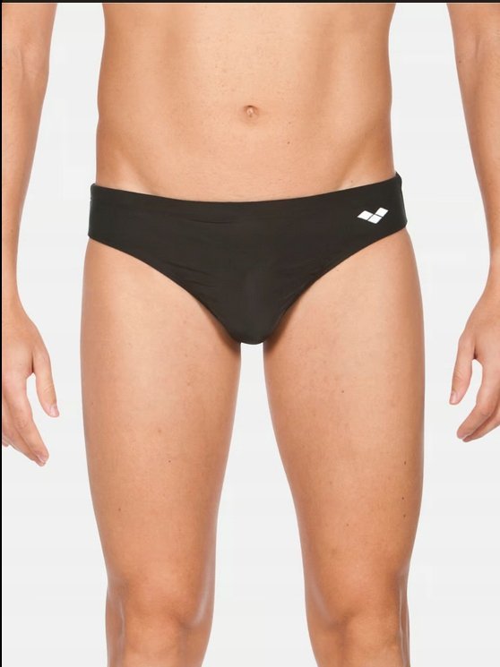 Męskie kąpielówki na basen czarne slipy Arena Santamarias R Rozmiar 4 UK32