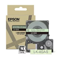Epson LK-4GAS taśma 12 mm, szary na zielonym, oryginalna - Taśmy do drukarek barwiące - miniaturka - grafika 1