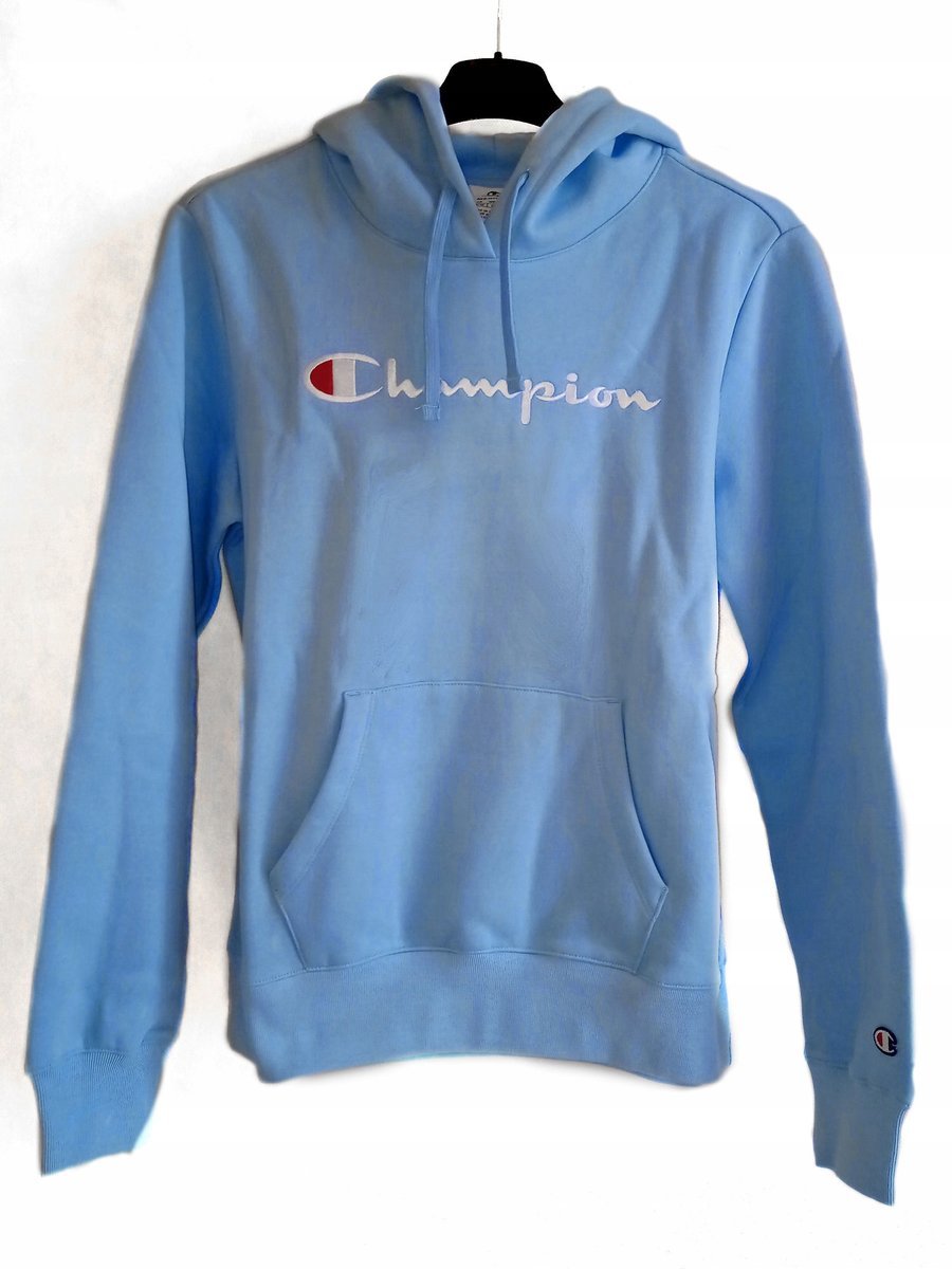 BLUZA damska CHAMPION z kapturem 117420-BS083 błękitna kangurka XL XL
