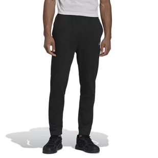 Spodnie adidas Essentials French Terry Melange Joggers HE1794 - czarne - Adidas - Spodnie sportowe męskie - miniaturka - grafika 1