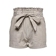 Spodenki damskie - Only Onlsmilla Belt Szorty Noos Szorty Damskie, Toasted Coconut/Stripes:w/Stripes, XXL - miniaturka - grafika 1