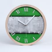 Zegary - Nowoczesny wiszący zegar drewno zielony mur fi 30, Tulup - miniaturka - grafika 1