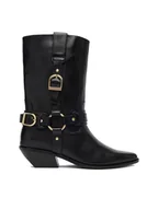 Botki damskie - Badura Kowbojki EO-CELINE-121862 Czarny - miniaturka - grafika 1