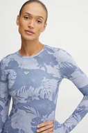 Bluzki damskie - Roxy longsleeve treningowy Pure Pursuit kolor niebieski ERJKT04197 - miniaturka - grafika 1