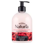 Mydła - Joanna NATURIA BODY Mydło w płynie z balsamem 500ml Malina - miniaturka - grafika 1