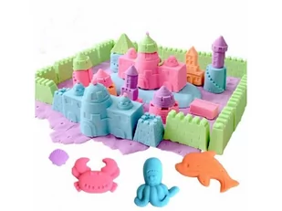PIASEK KINETYCZNY PIASKOLINA 6 KOLORÓW MAGICZNY - Masy plastyczne - miniaturka - grafika 1