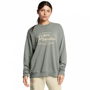 Damska bluza dresowa nierozpinana bez kaptura Under Armour Project Rock W Hwt Crew Tools - zielona - Bluzy damskie - miniaturka - grafika 1