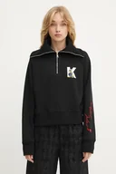 Bluzy damskie - Karl Lagerfeld bluza KL X DISNEY damska kolor czarny z nadrukiem A3W20063 - miniaturka - grafika 1