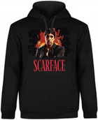 Bluzy męskie - BLUZA MĘSKA Z KAPTUREM PREZENT DLA CHLOPAKA MEZA SCARFACE CZARNA R-XXL A386 - miniaturka - grafika 1