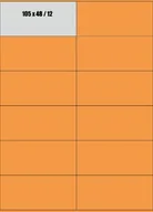 Etykiety do drukarek - Etykiety samoprzylepne 105x48 POMARAŃCZOWE FLUO - miniaturka - grafika 1